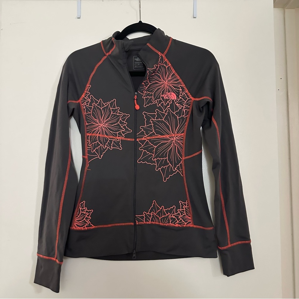 The North Face Full Zip Vaporwick Jacket Stencil Hibiscus Floral